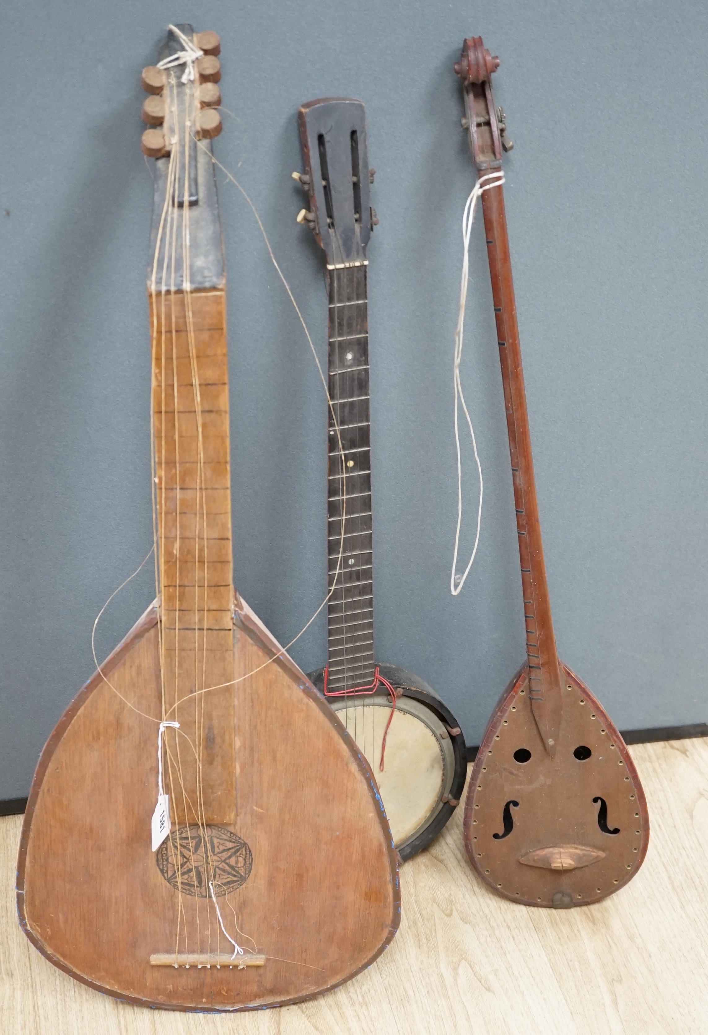 Three various stringed instruments